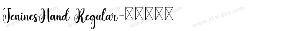 JeninesHand Regular字体转换